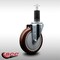 Service Caster 5'' SS Maroon Poly Wheel Swivel 1-1/4'' Expanding Stem Caster SCC-SSEX20S514-PPUB-MRN-114 - alternate 3